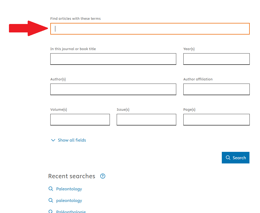 Recherche d'un article sur science direct